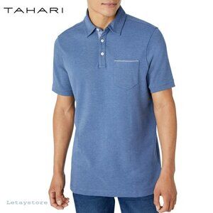 NWT Tahari Men's Interlock Cotton Blend Polo Shirt